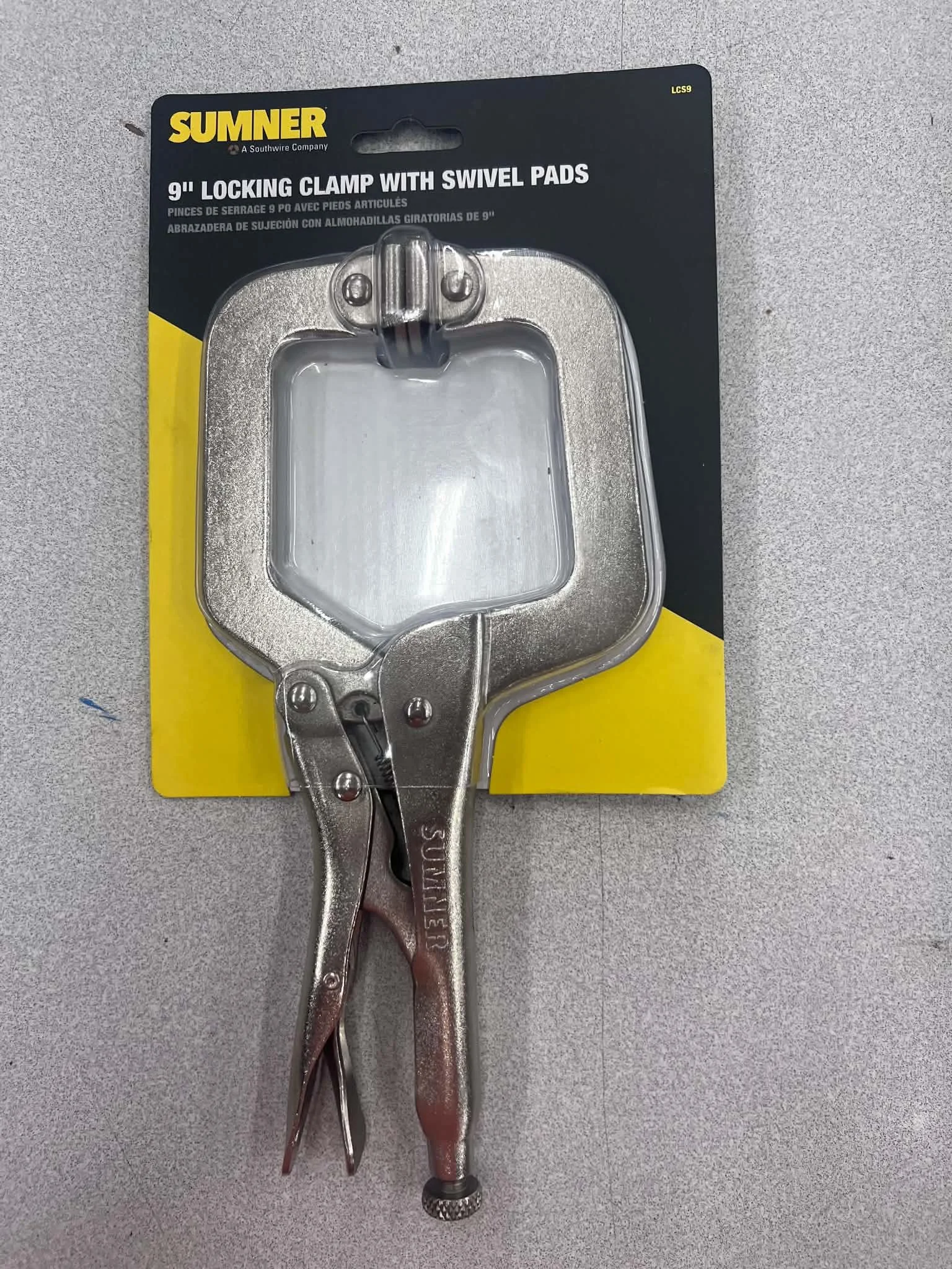Sumner 9" Locking Clamp with Swivel Pads