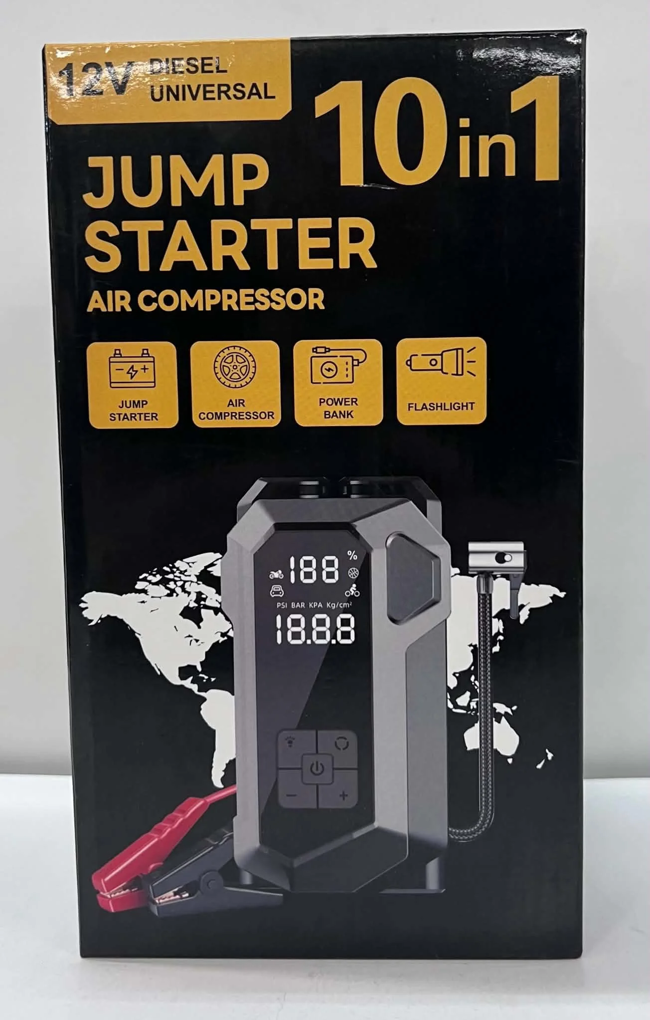 10-in-1 Universal Jump Starter & Air Compressor