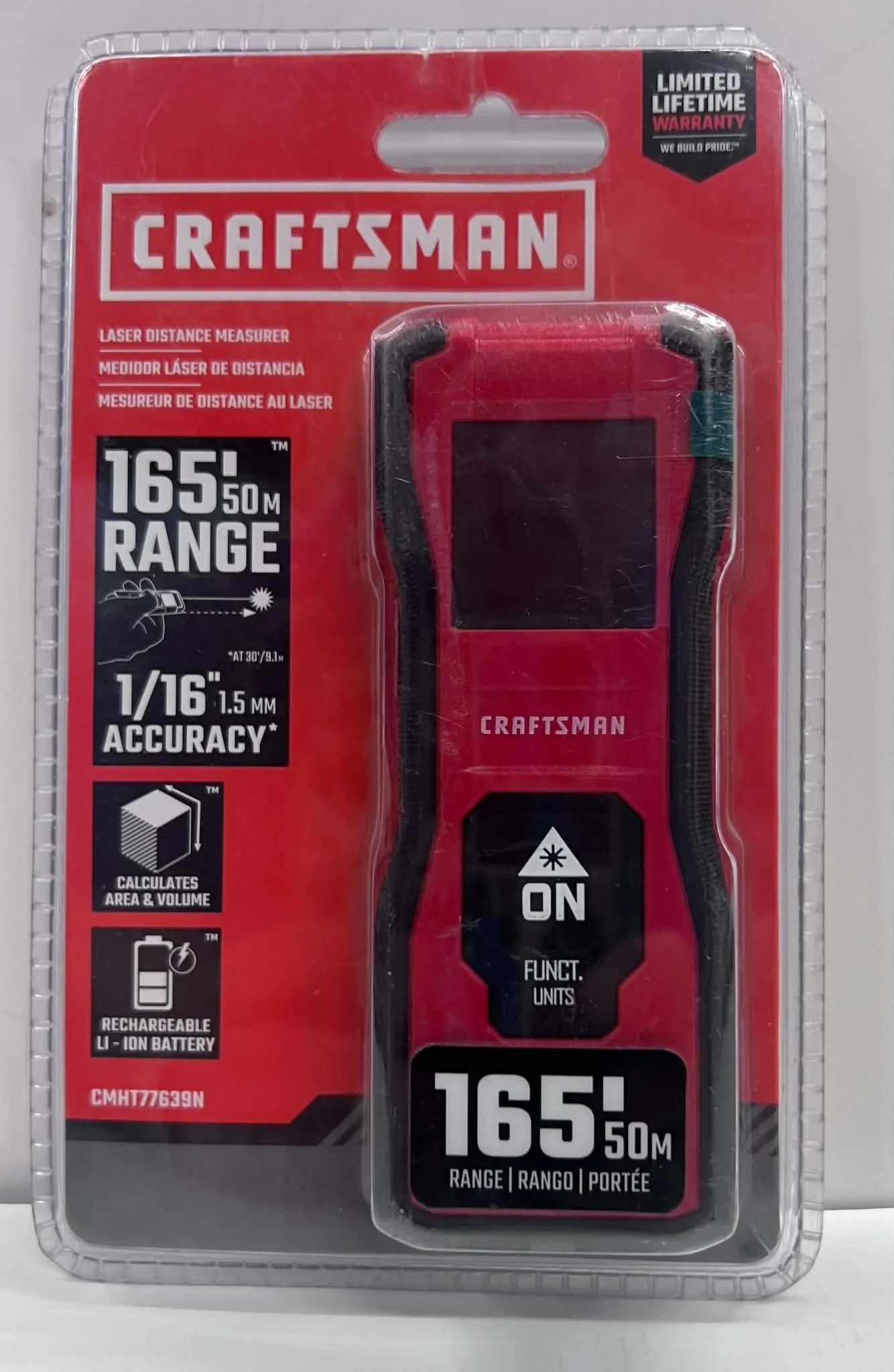 Craftsman Laser Distance Measurer 165-Foot Range