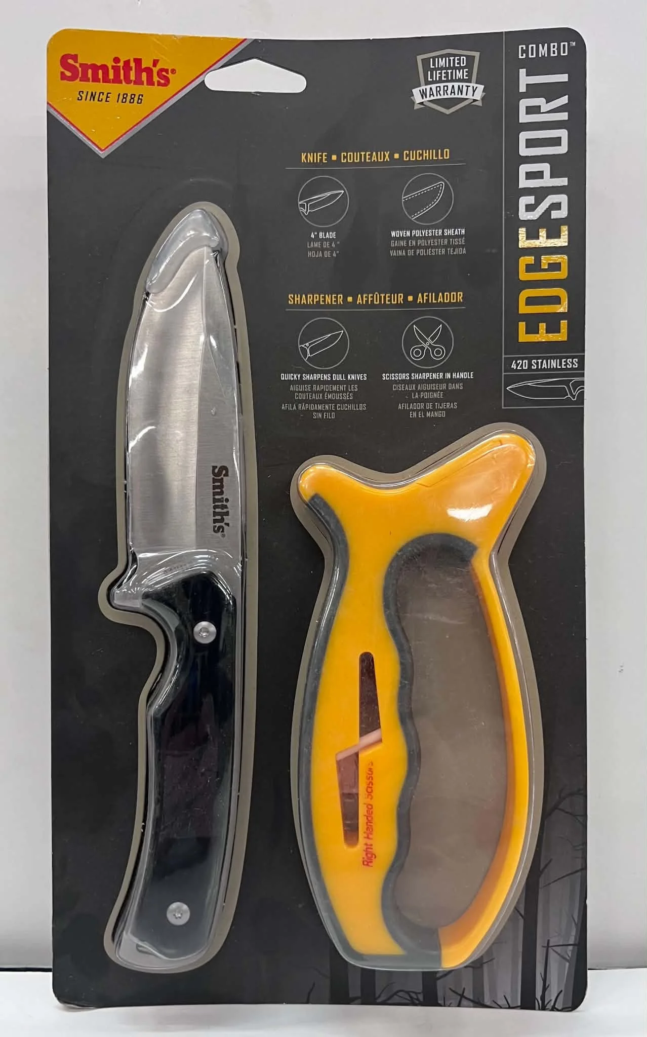 EdgeSport Knife & Sharpener Combo