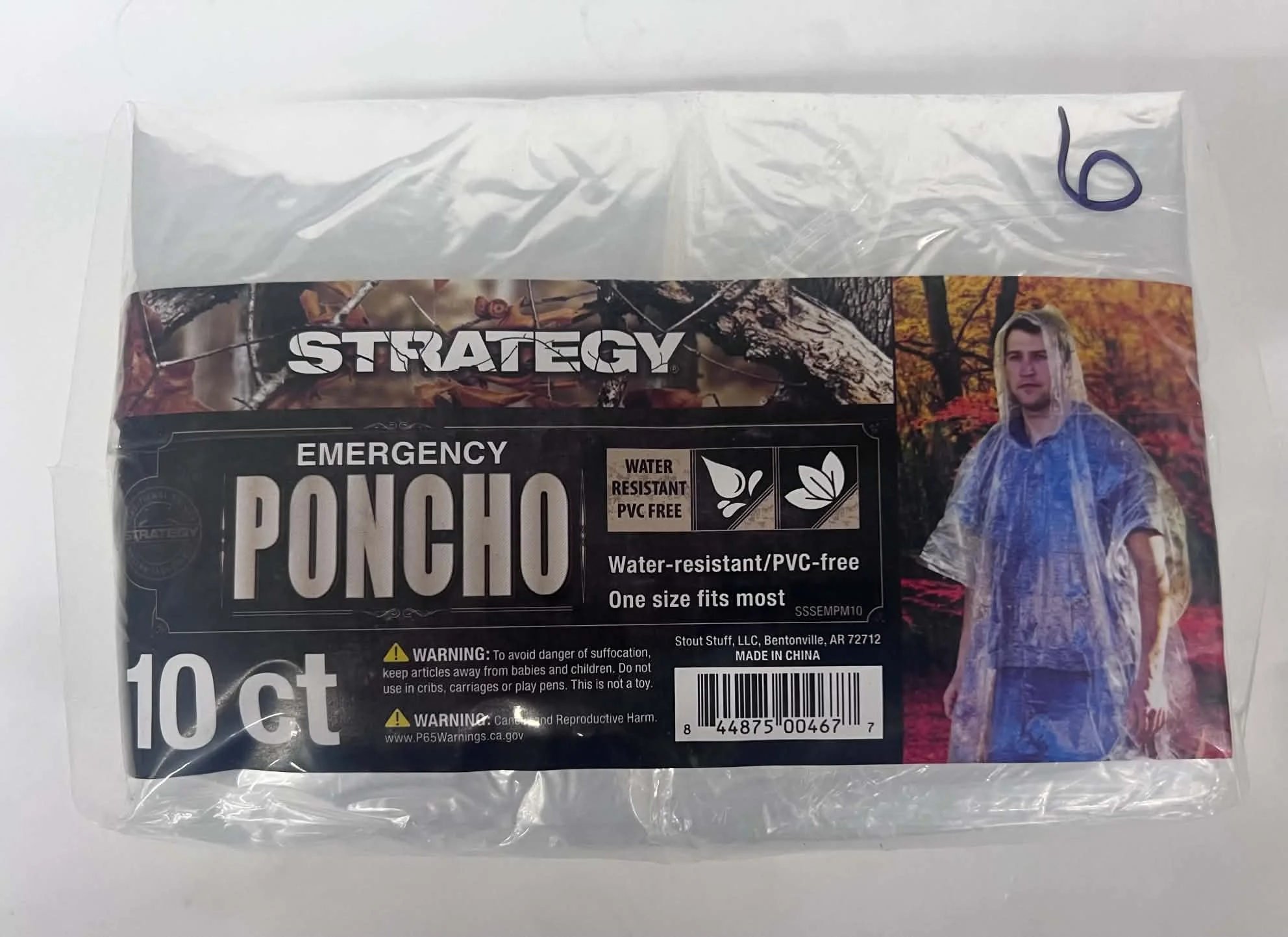 Strategy Emergency Poncho 10-Pack