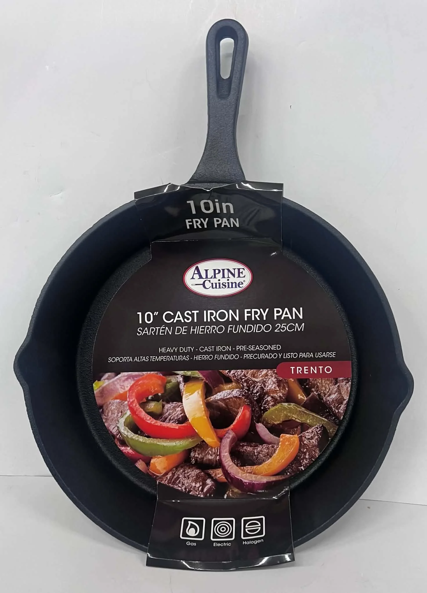 Alpine Cuisine 10” Cast Iron Fry Pan
