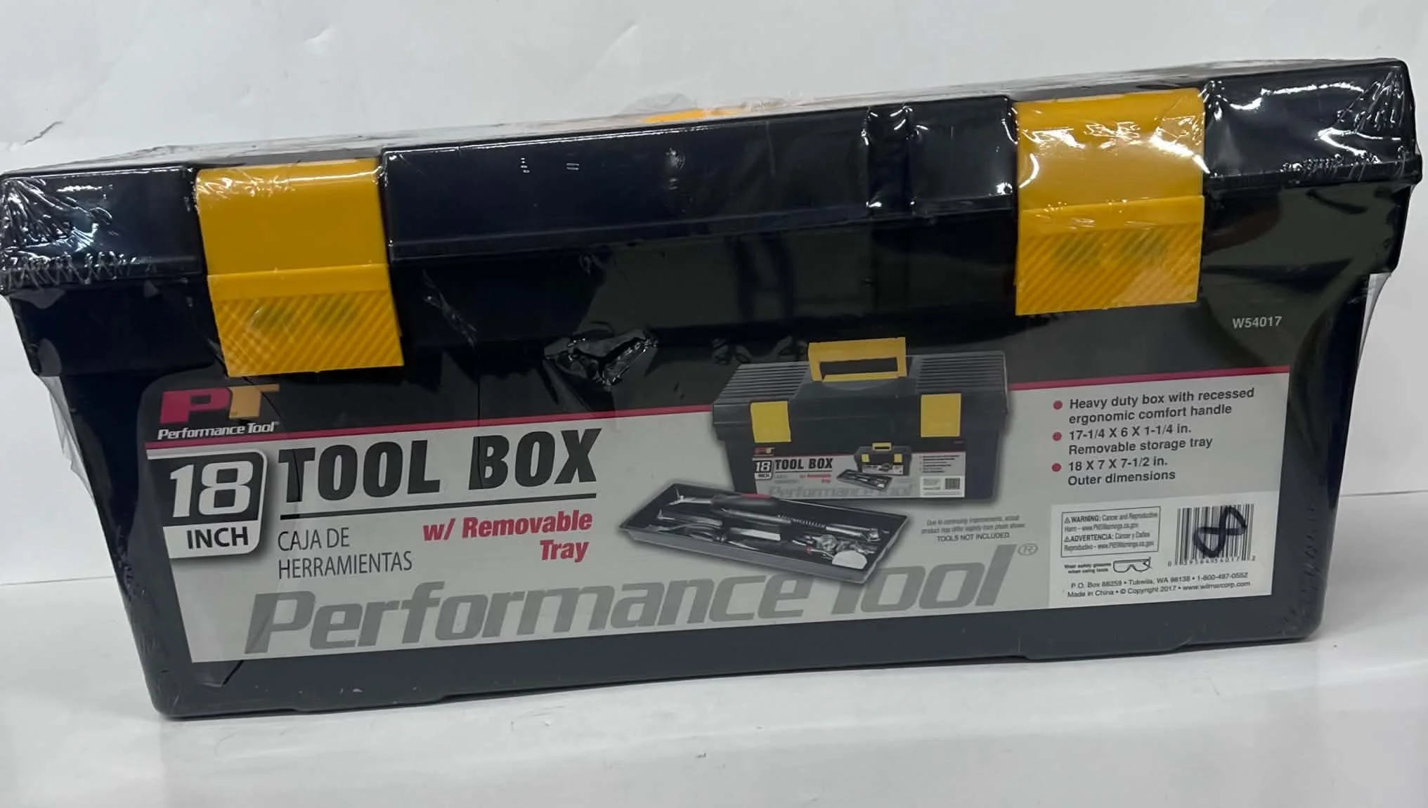 18-Inch Performance Tool Box with Removable Tray
