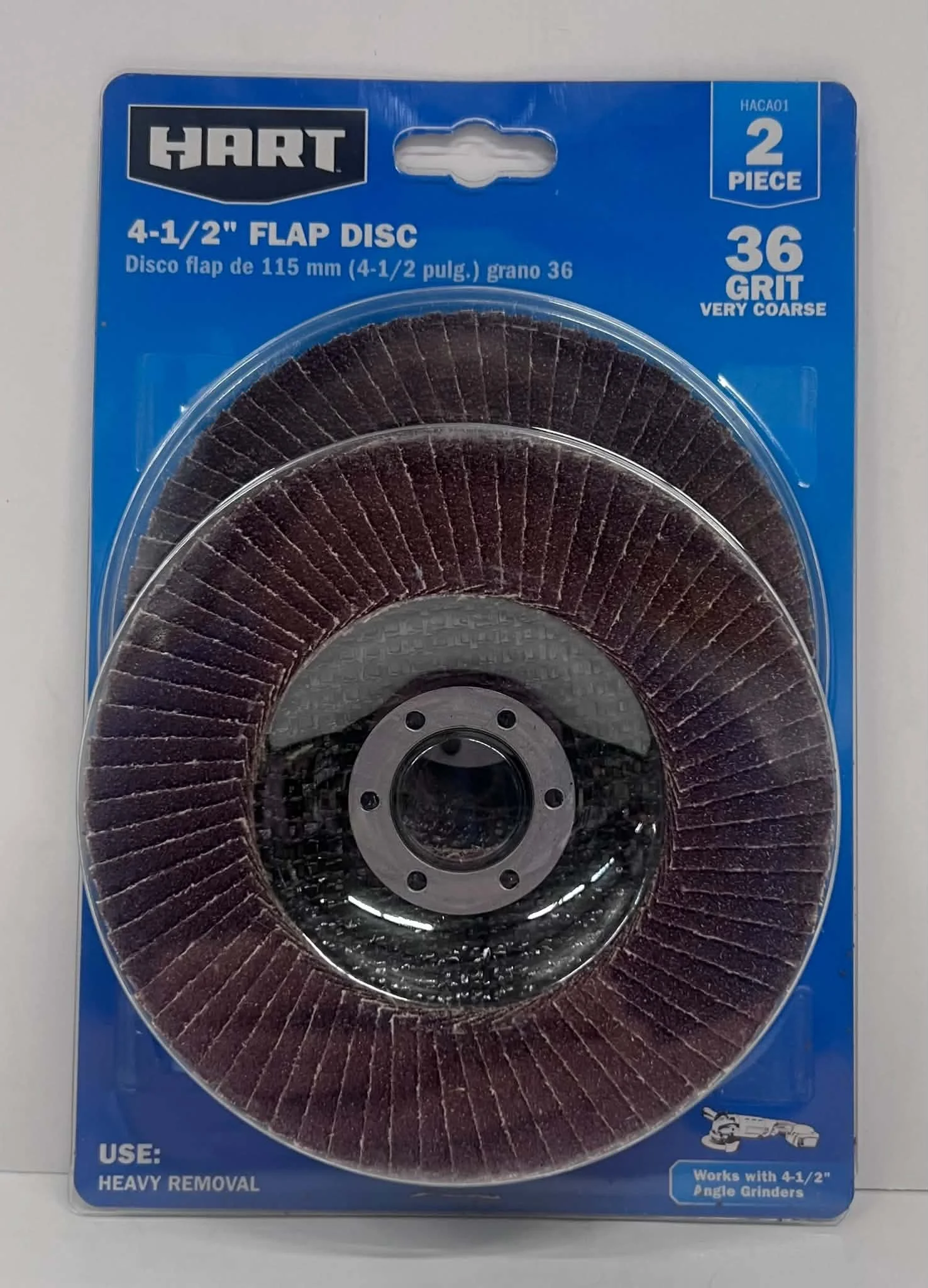 Hart 4-1/2" Flap Disc - 36 Grit, 2-Pack