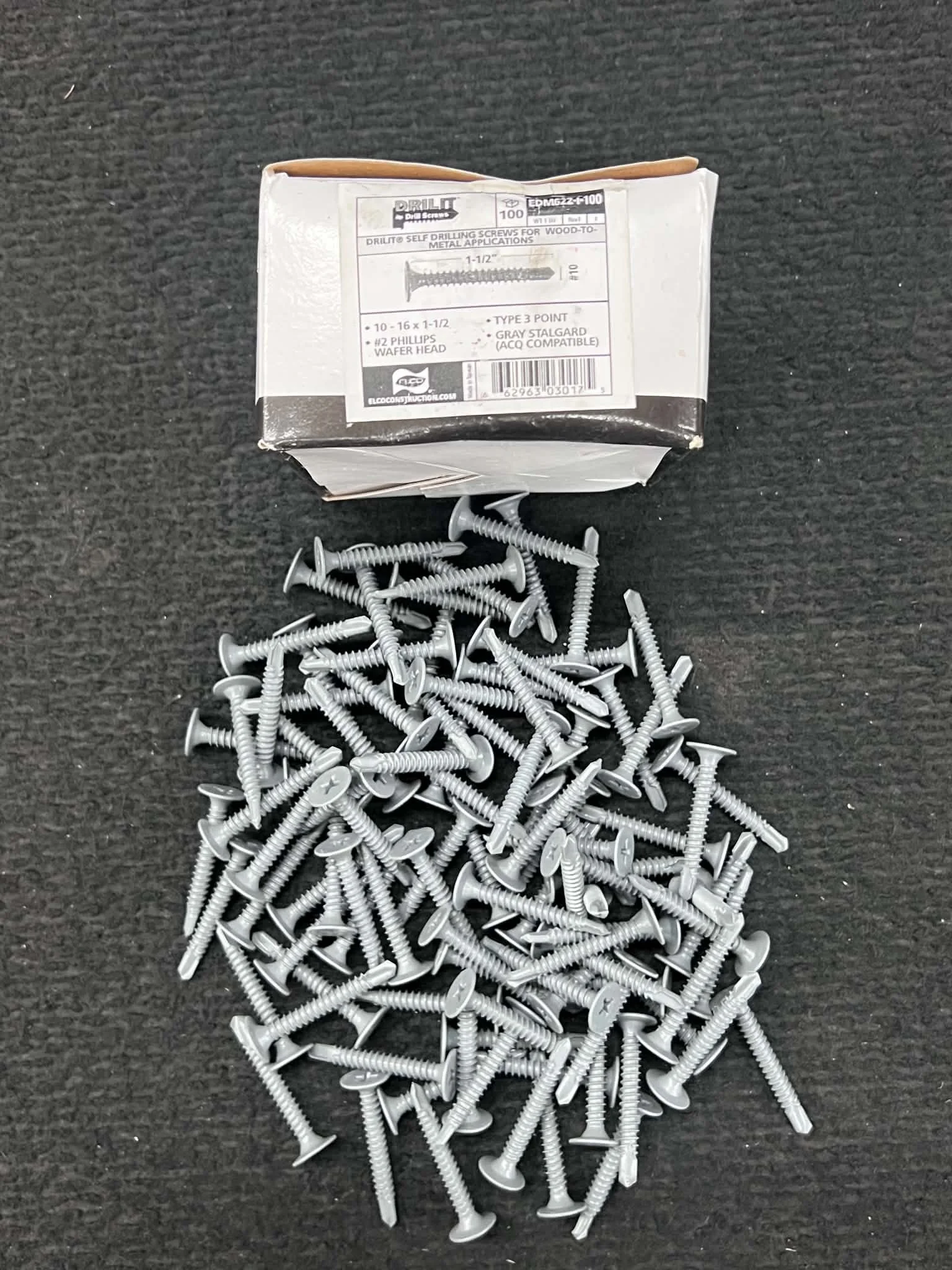 DrillIt Self-Drilling Screws - 100 Pack