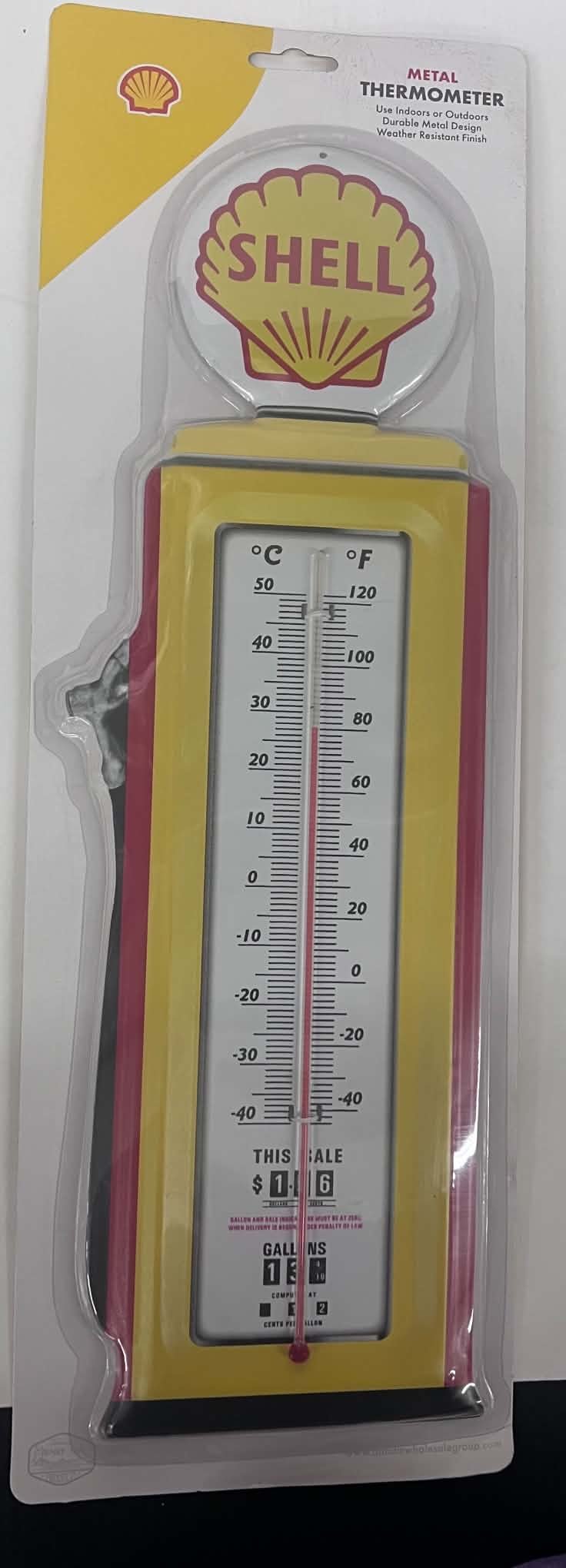 Vintage Shell Metal Thermometer