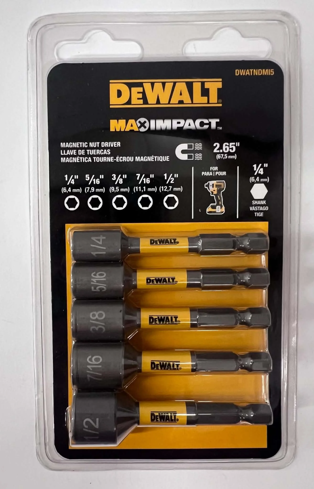 DEWALT Max Impact Magnetic Nut Driver Set