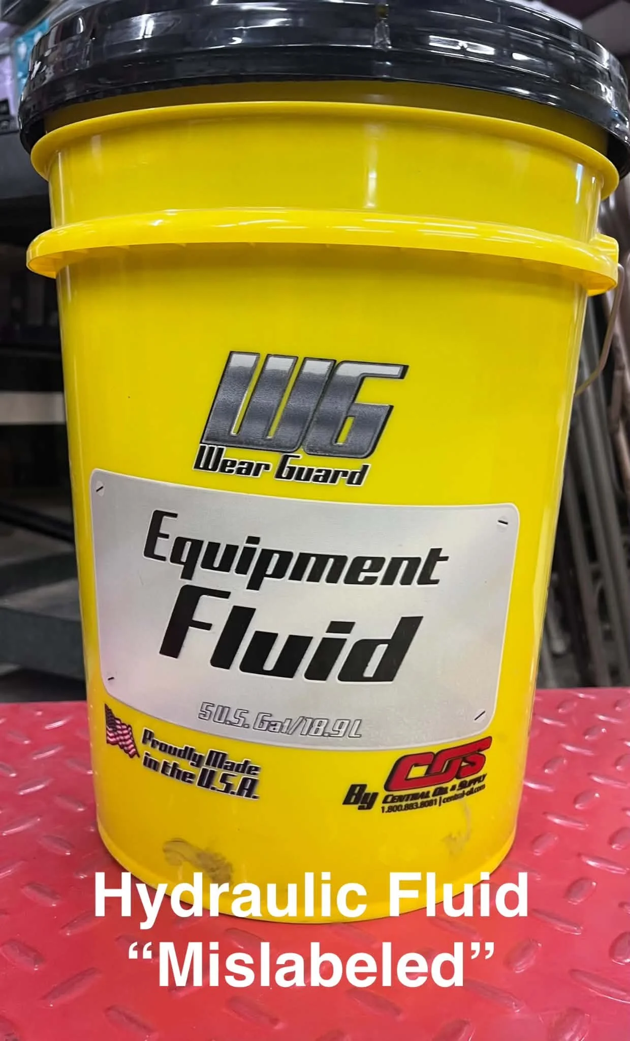 WG Wear Guard Hydraulic Fluid - Mislabeled Equipment Fluid, 5 Gallon