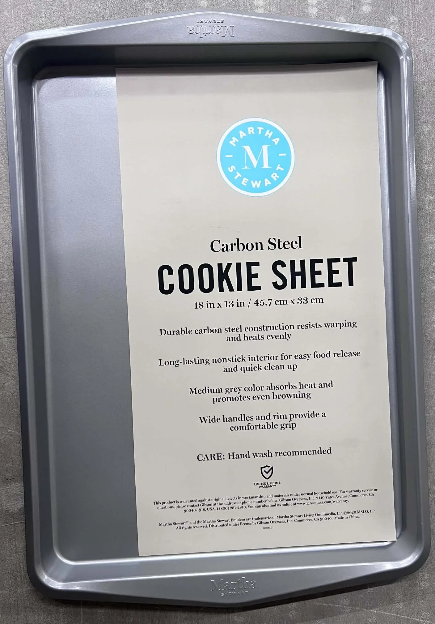 Martha Stewart Carbon Steel Cookie Sheet