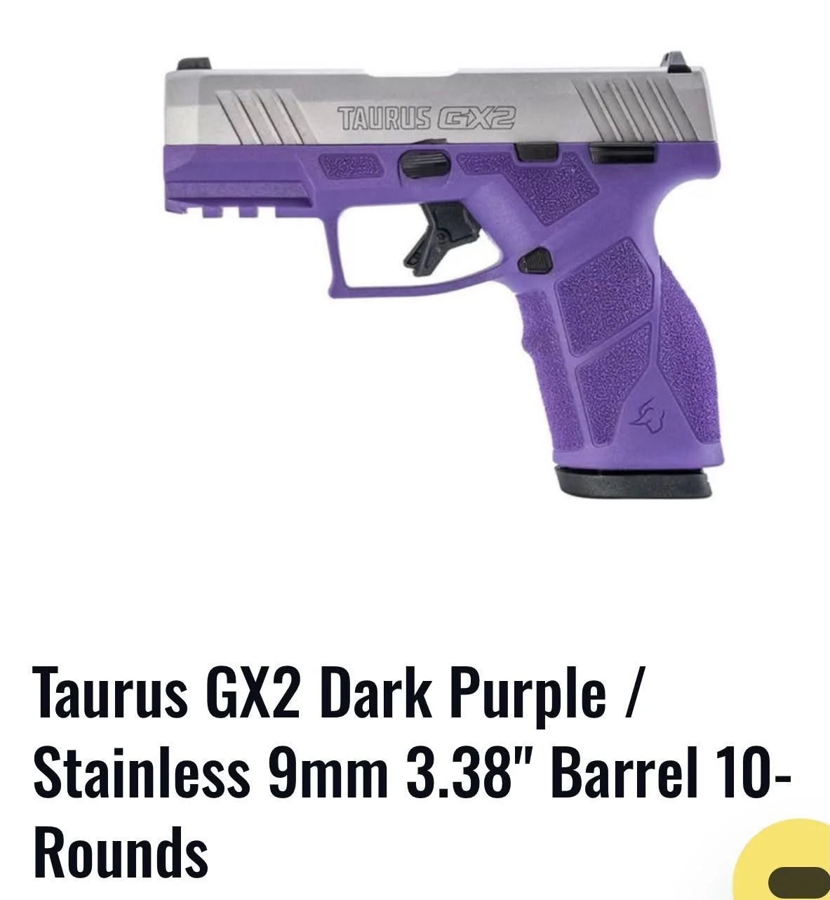 Taurus GX2 Dark Purple 9mm Pistol
