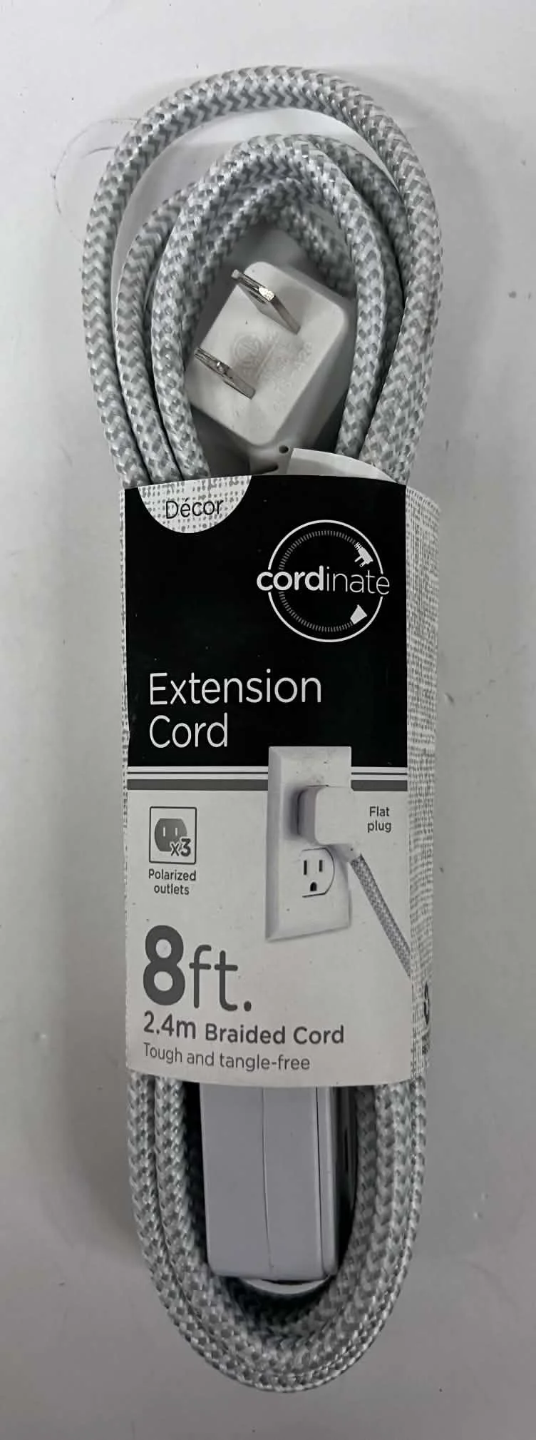 Coordinate Braided Extension Cord - 8 ft.