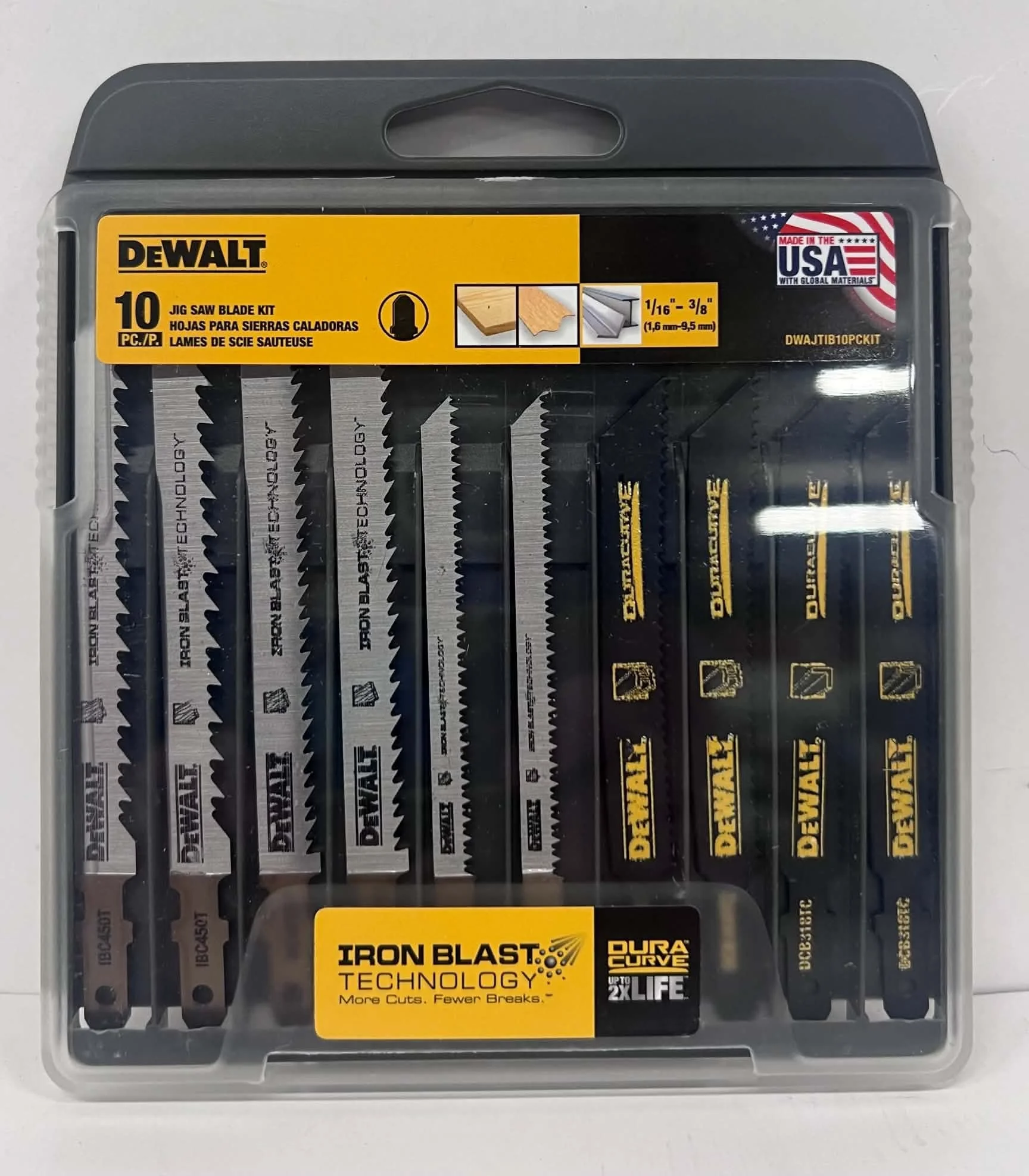 DeWalt 10-PC Jigsaw Blade Kit