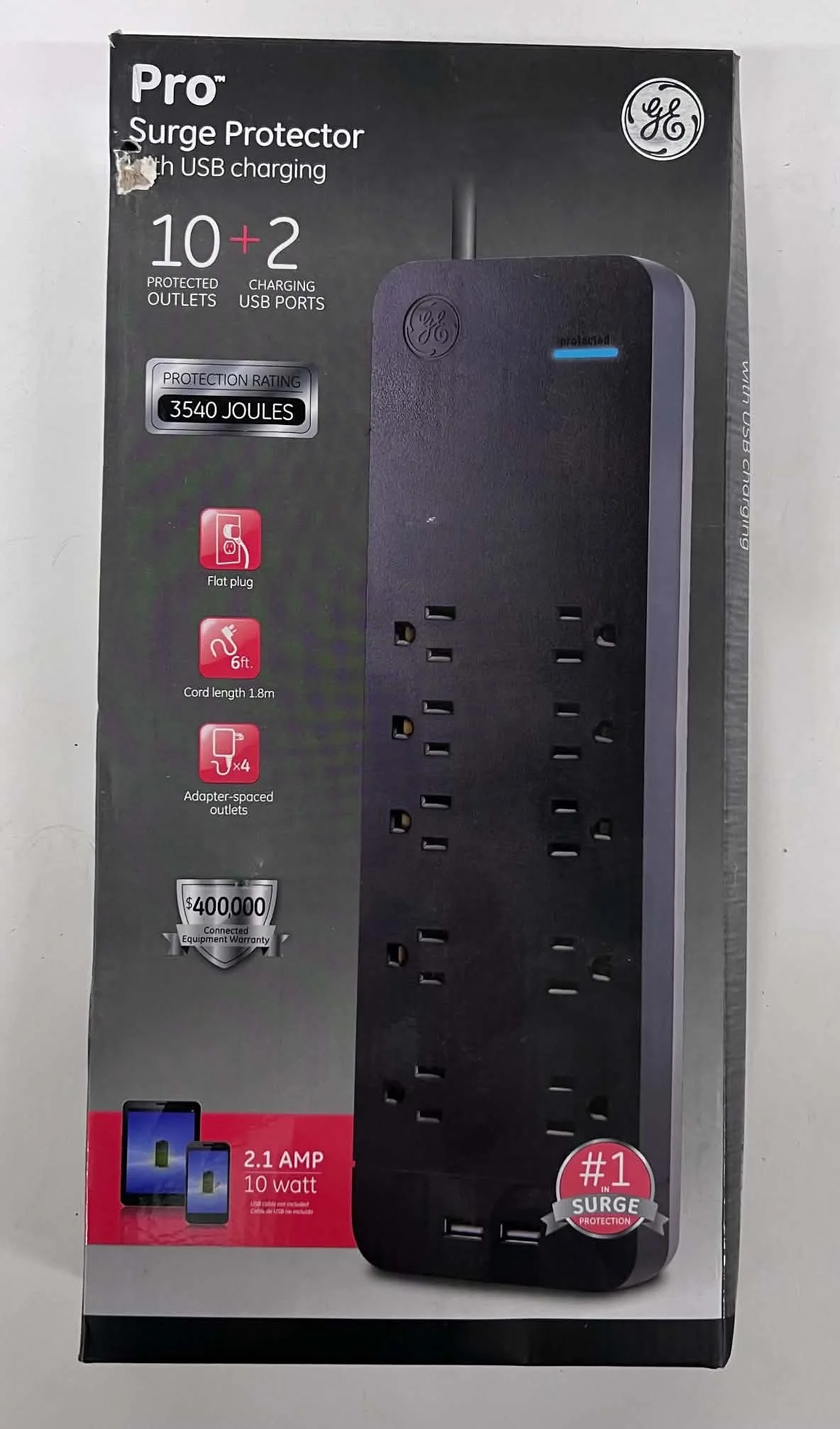 GE Pro Surge Protector with USB Charging