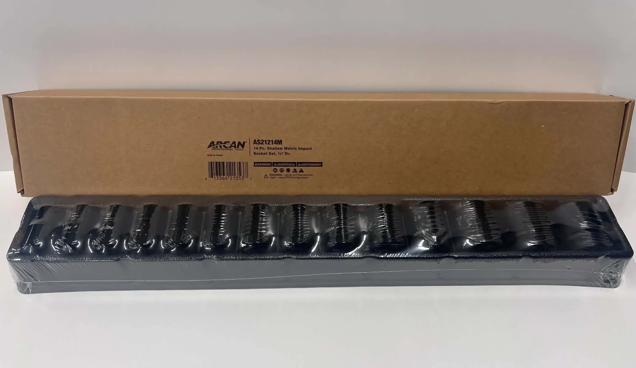 Arcan 14 Pc. Shallow Metric Impact Socket Set