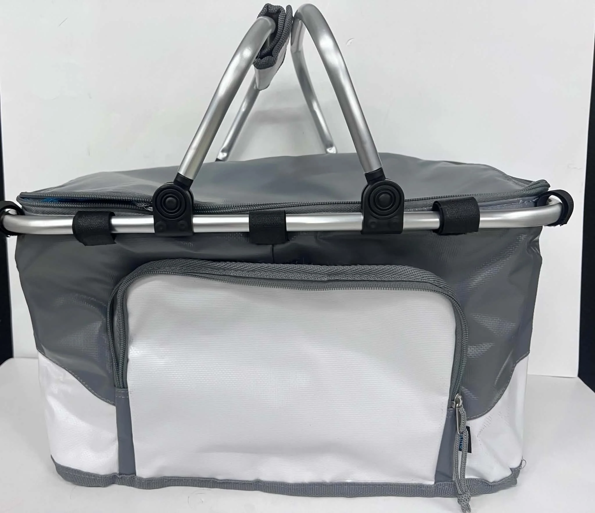 Insulated Picnic Cooler Basket with Foldable Handles