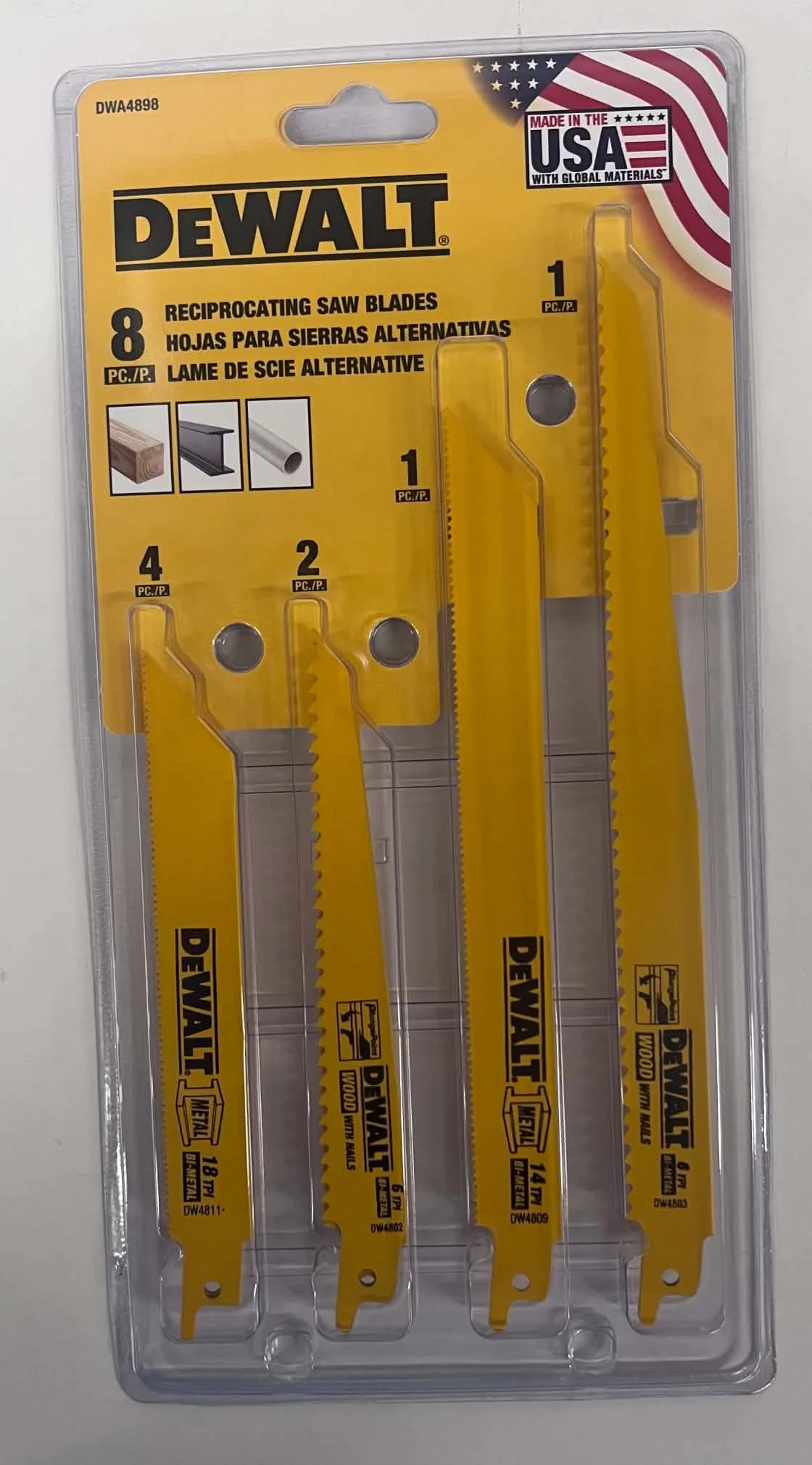 DEWALT Reciprocating Saw Blades Set - 8 Pack