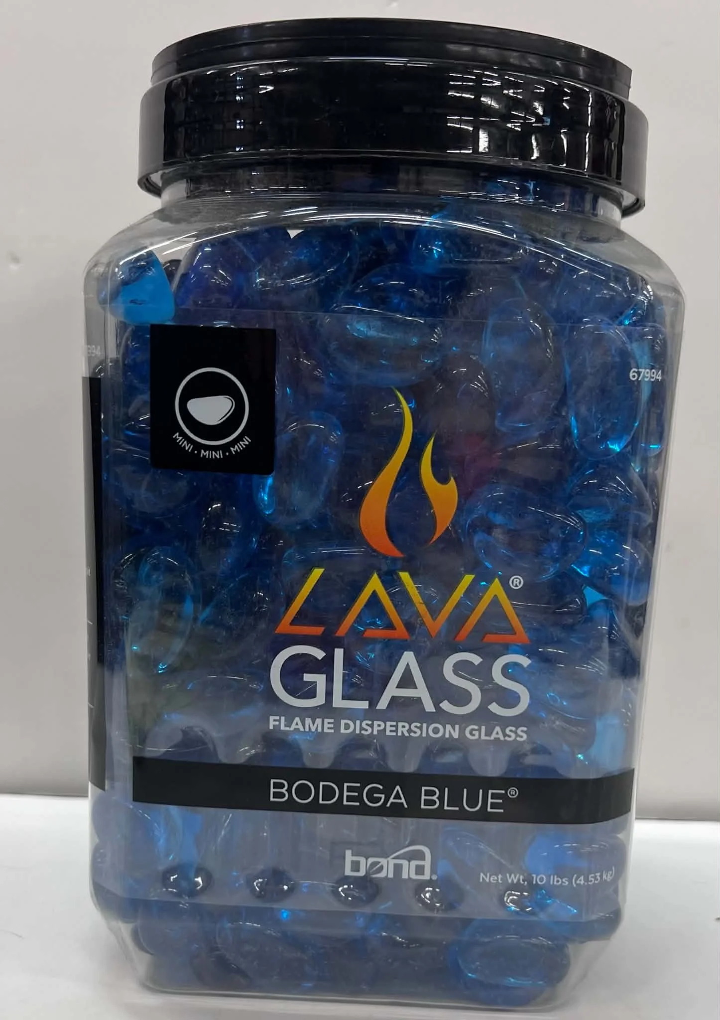 Bodega Blue Lava Glass Flame Dispersion Stones