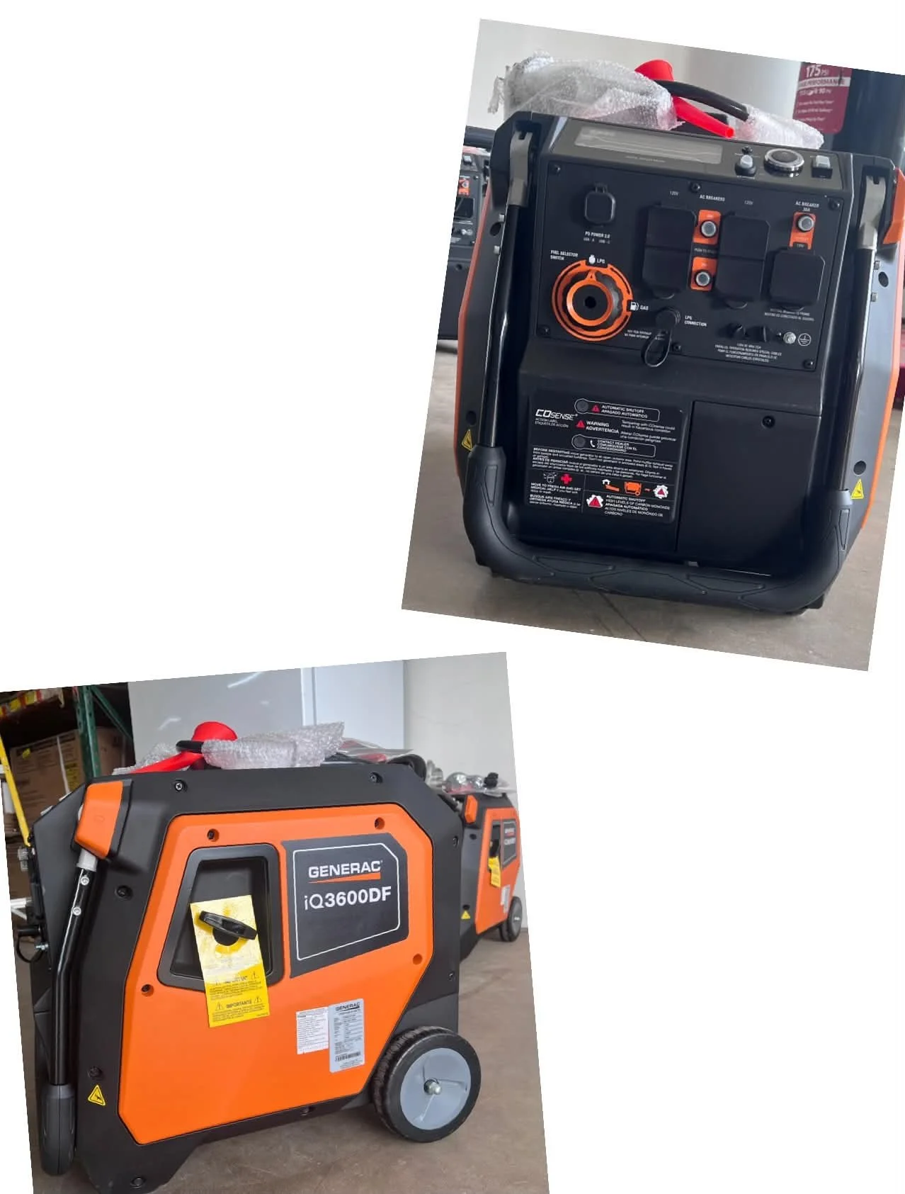 Generac iQ3600DF Dual Fuel Portable Generator