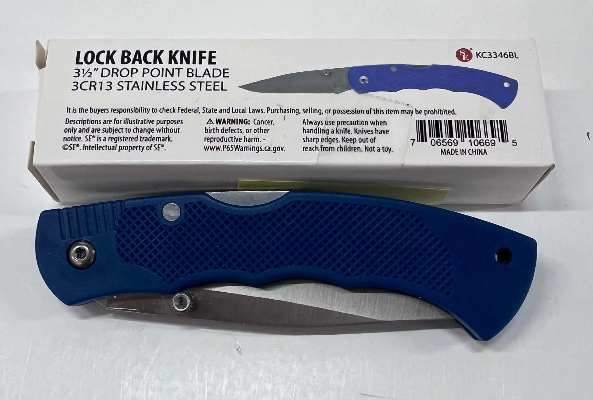 3.5-Inch Lock Back Knife - Durable Stainless Steel Blade
