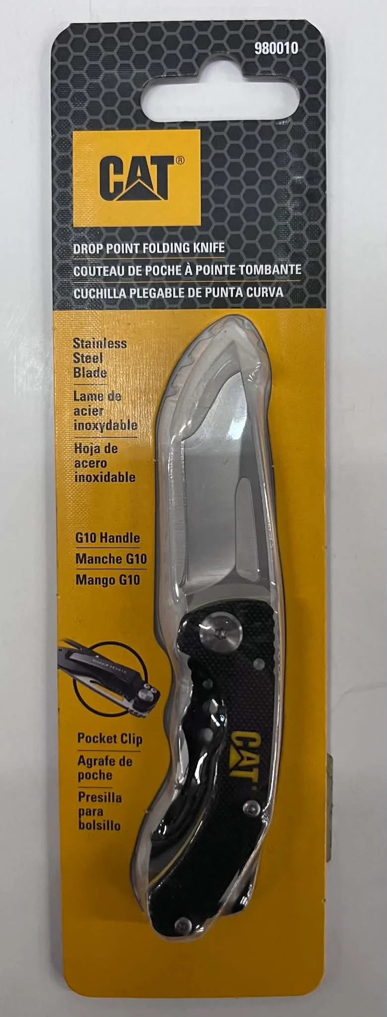 CAT Drop Point Folding Knife