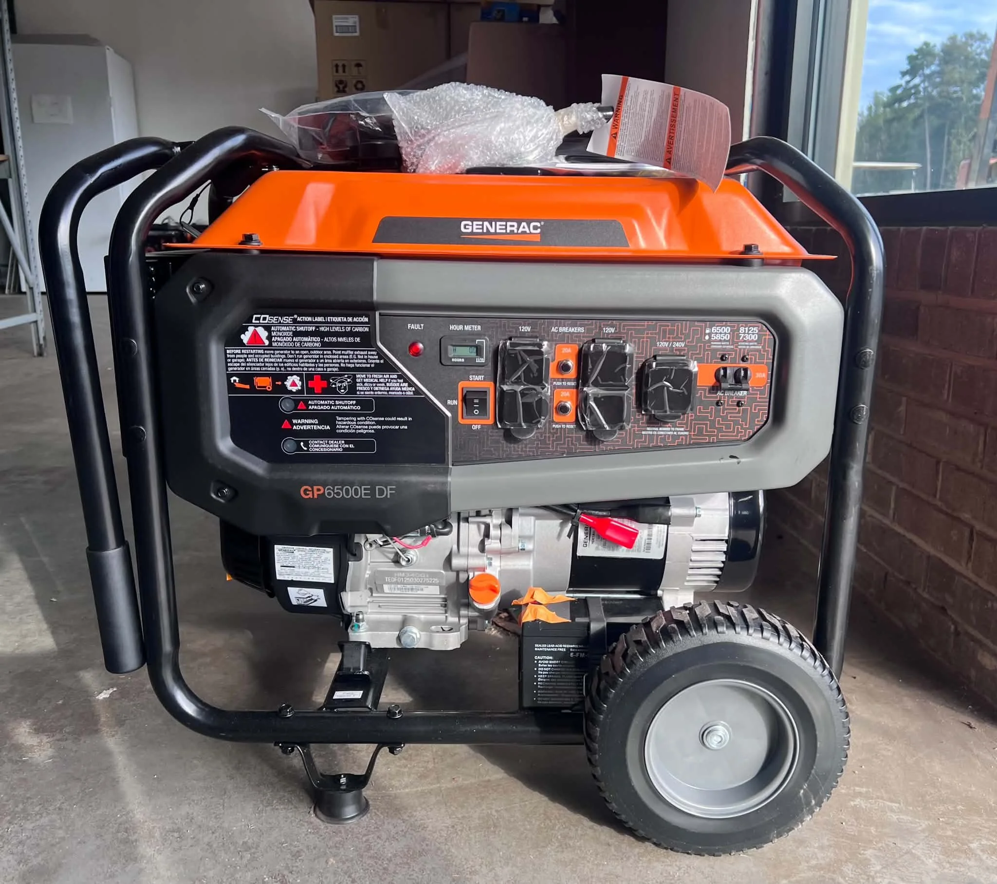 Generac GP6500E DF Portable Generator Electric start