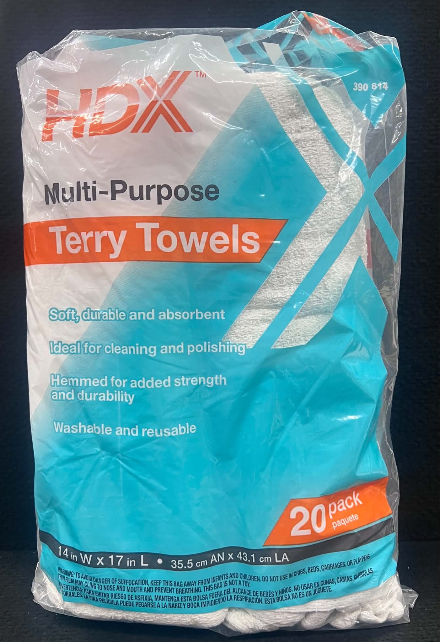 HDX Multi-Purpose Terry Towels - 20 Pack