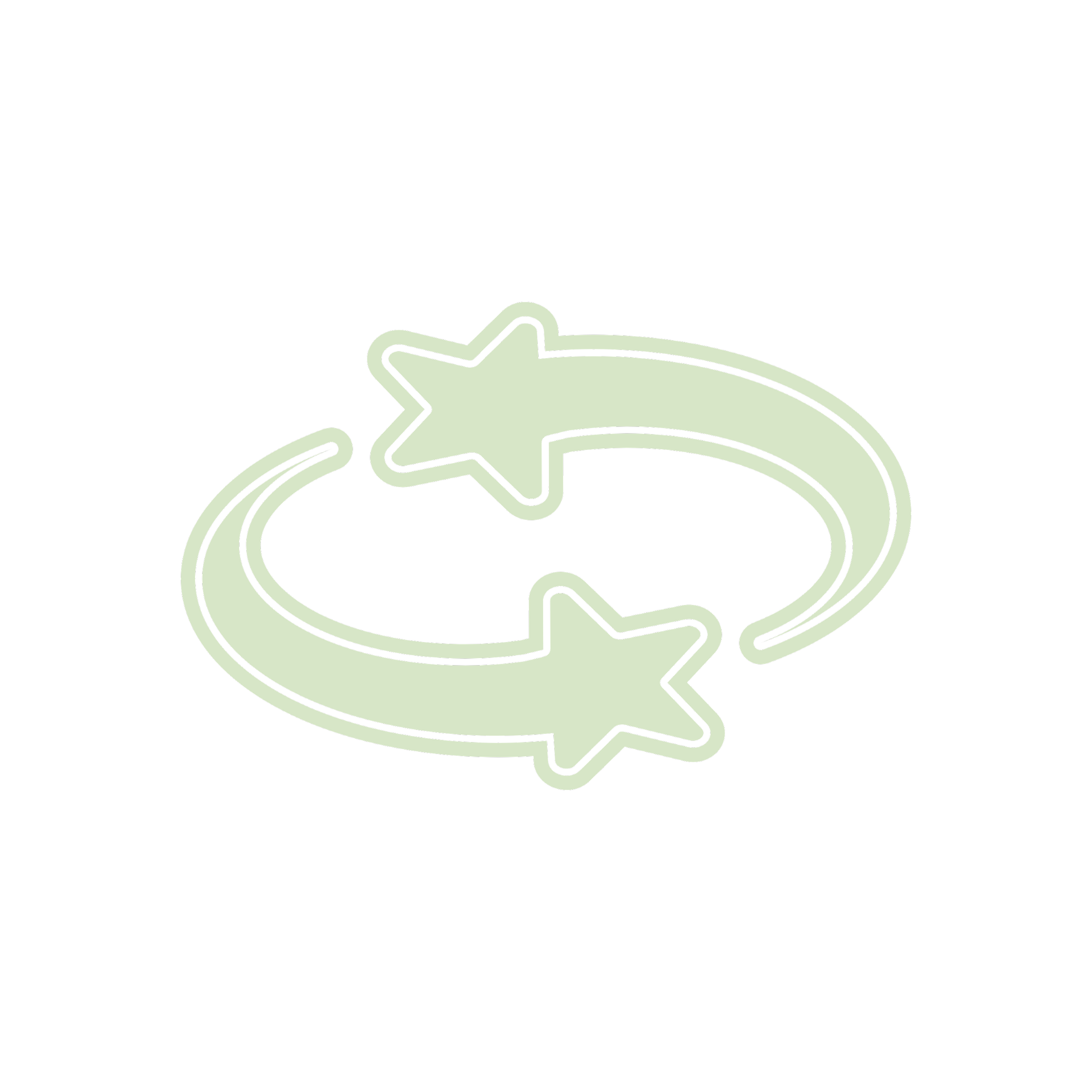 A neon sign of a shooting star arching over a crescent moon on a black background.