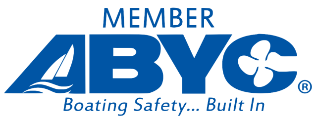 Logo for ABYC with the text 'MEMBER ABYC' and 'Boating Safety... Built In'.