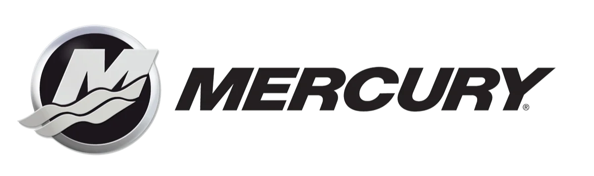 Mercury logo featuring a circular emblem with stylized letter M and waves, next to the word 'Mercury' in bold black font.