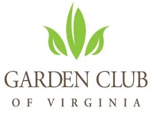Logo for Garden Club of Virginia featuring green leaf design and text