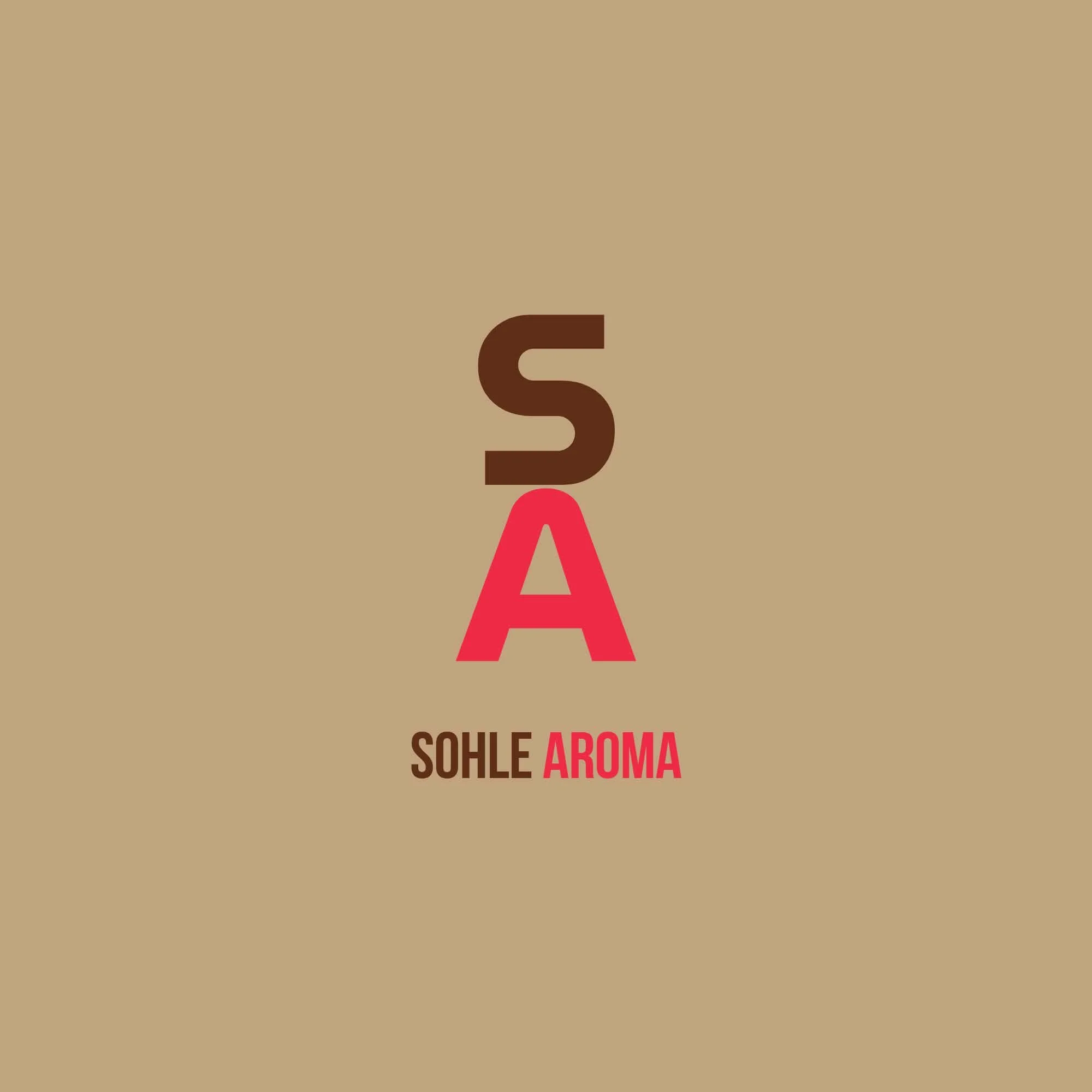 A beige background with large text reading 'S' and 'A', with smaller text beneath that says 'Sohle Aroma'.