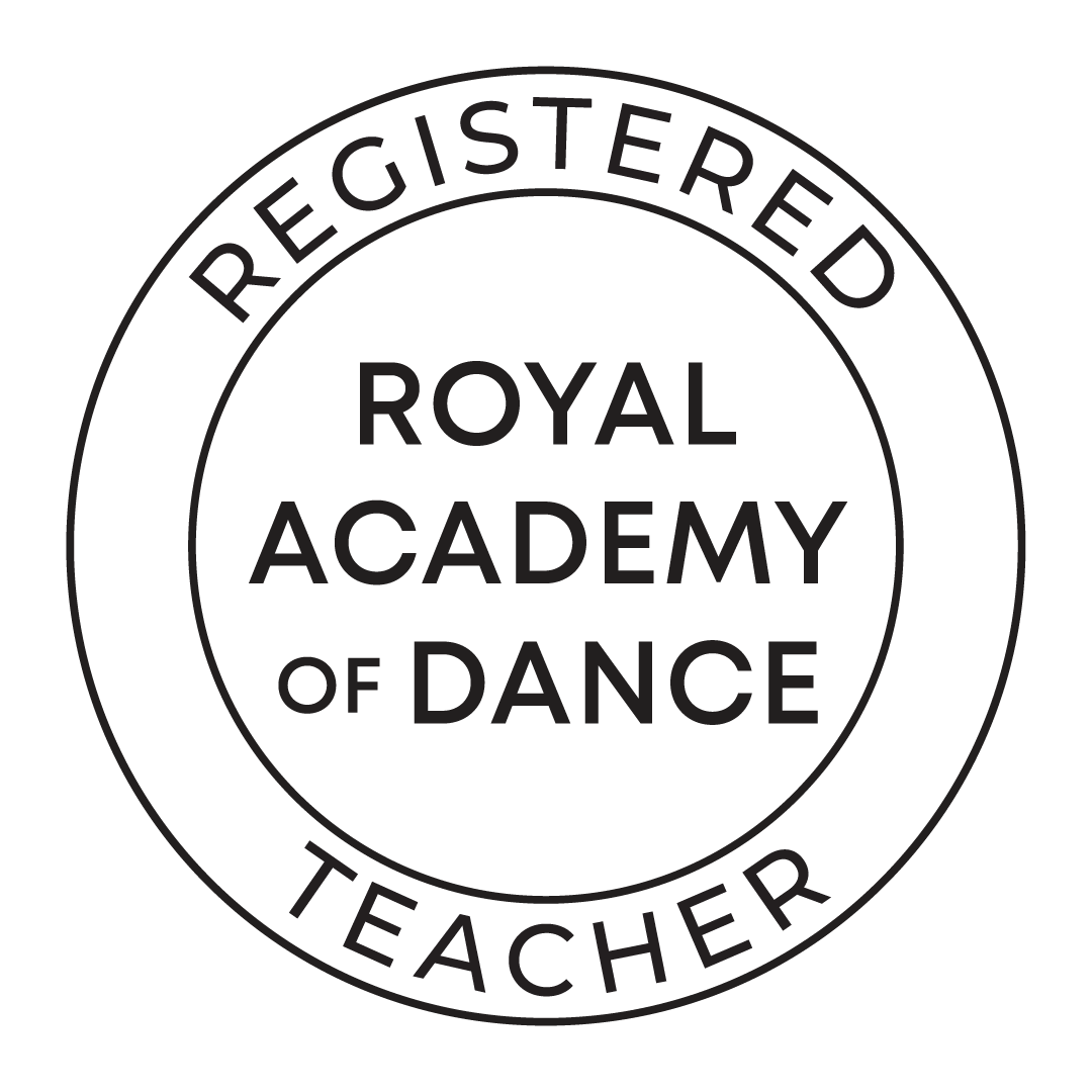 Royal Academy of Dance registered teacher logo.