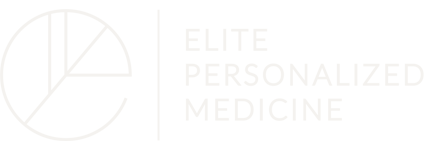 Logo with a stylized pie chart and the text 'Elite Personalized Medicine'