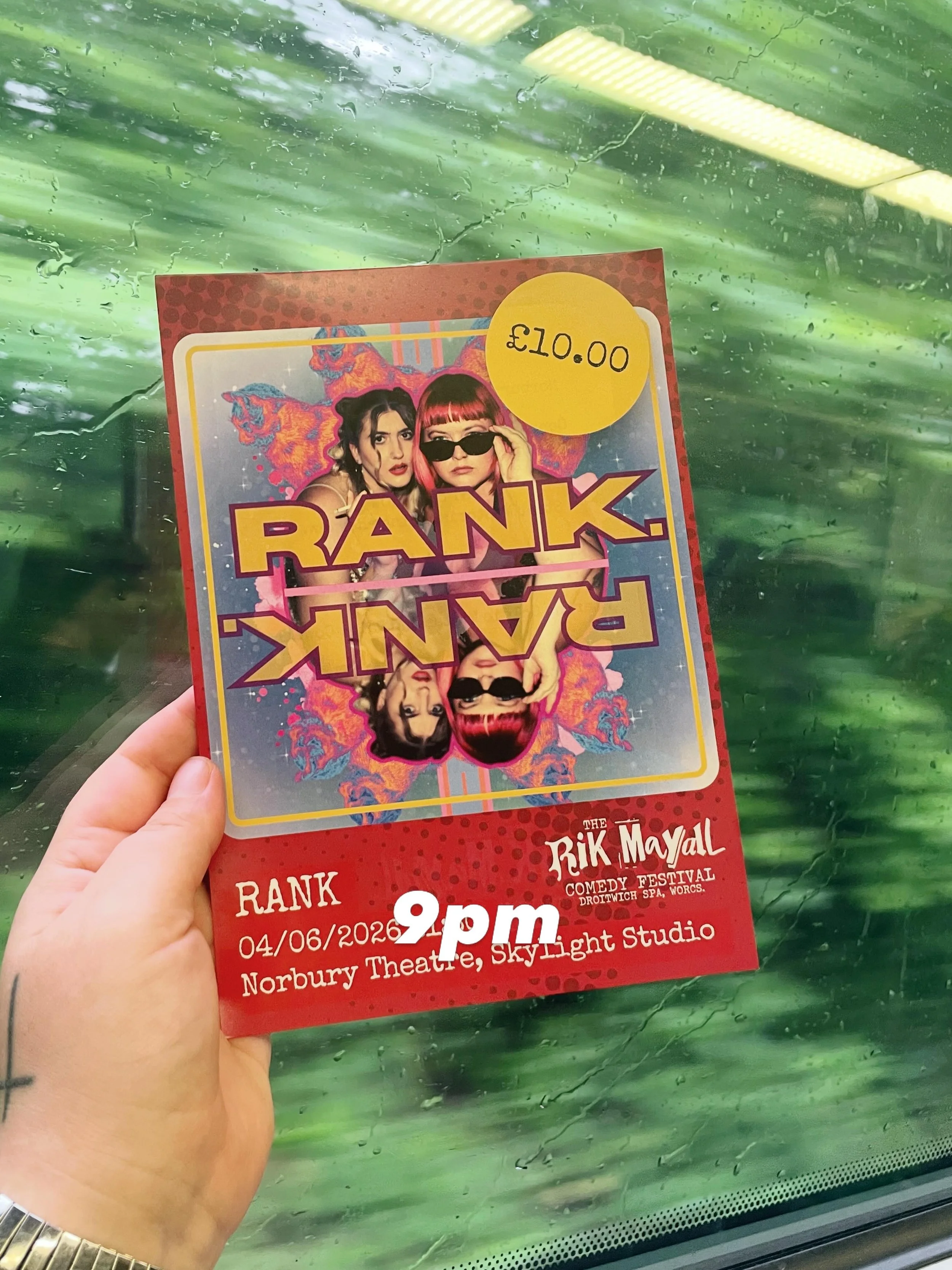 RANK will be on at the @the_norbury_theatre Skylight studio tomorrow at 9pm !! Thought I would share what Rik means to mean and why I&rsquo;m so excited to be heading to his hometown ❤️