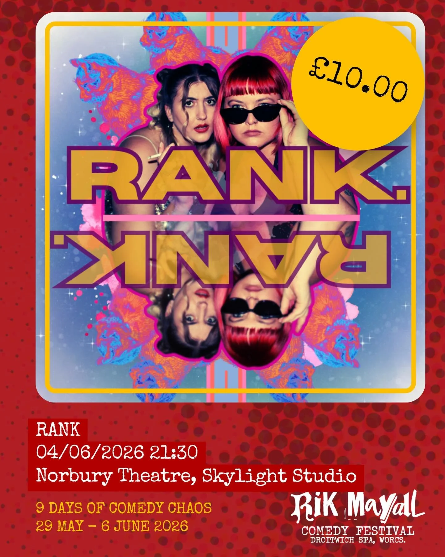 We would love to thank everyone for coming to see RANK last week, the profit from the tickets sales will be going to help us with our next exciting endeavour!! We will be performing at the @rikmayallcomedyfestival !!! @the_norbury_theatre skylight st