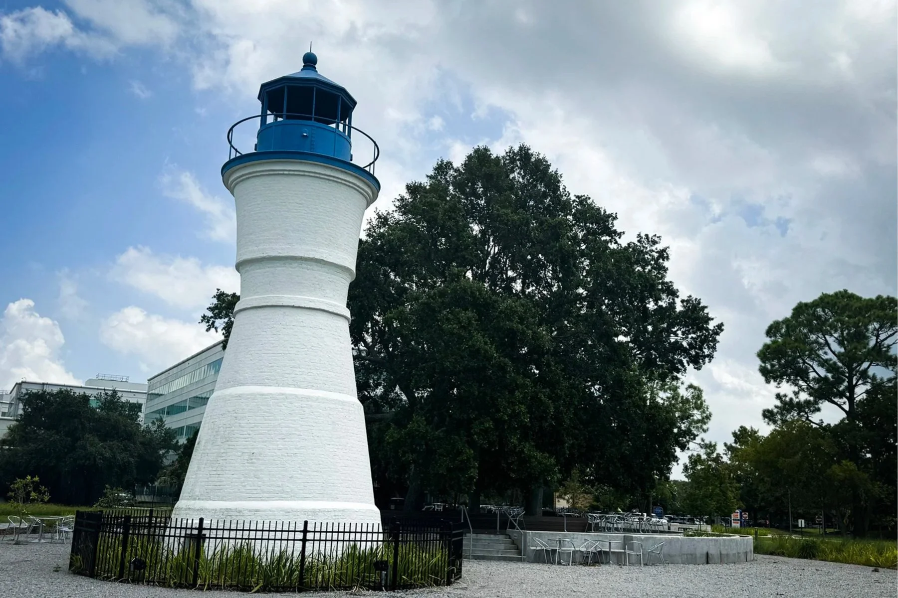 Historic Port Pontchartrain Lighthouse on the former Pontchartrain Beach property near the University of New Orleans Research and Technology Park.