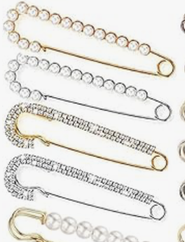 Gold/ Silver bedazzled hat pin