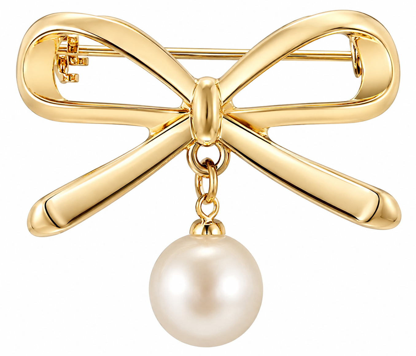 Bow With Pearl Hat Pin