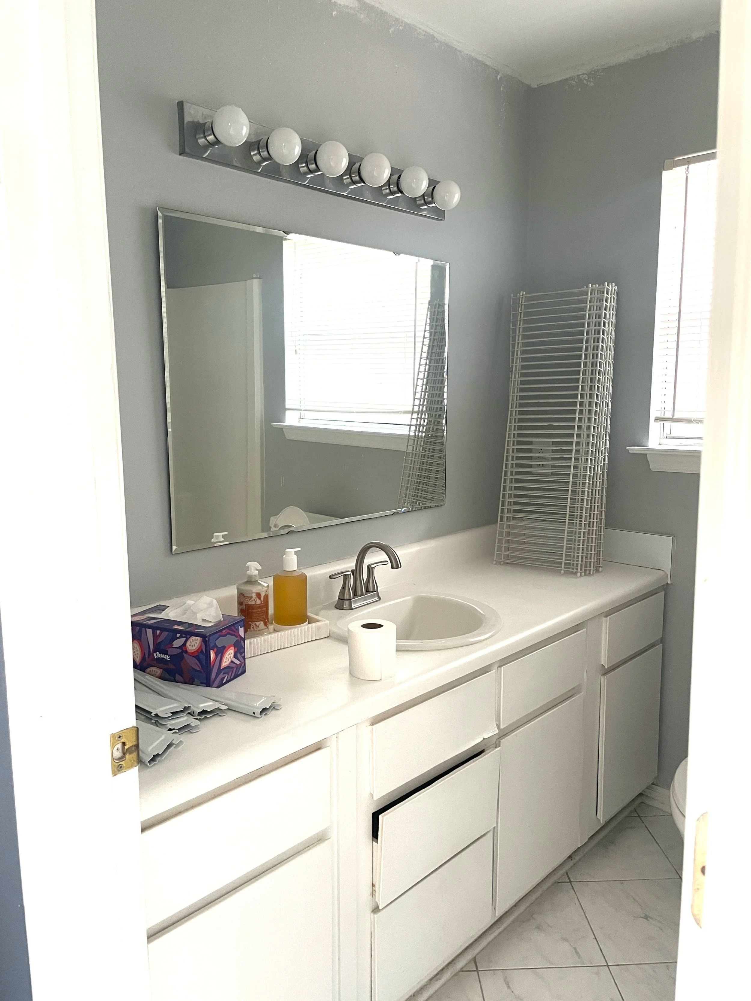 Lake House Main Bathroom Vanity Before
