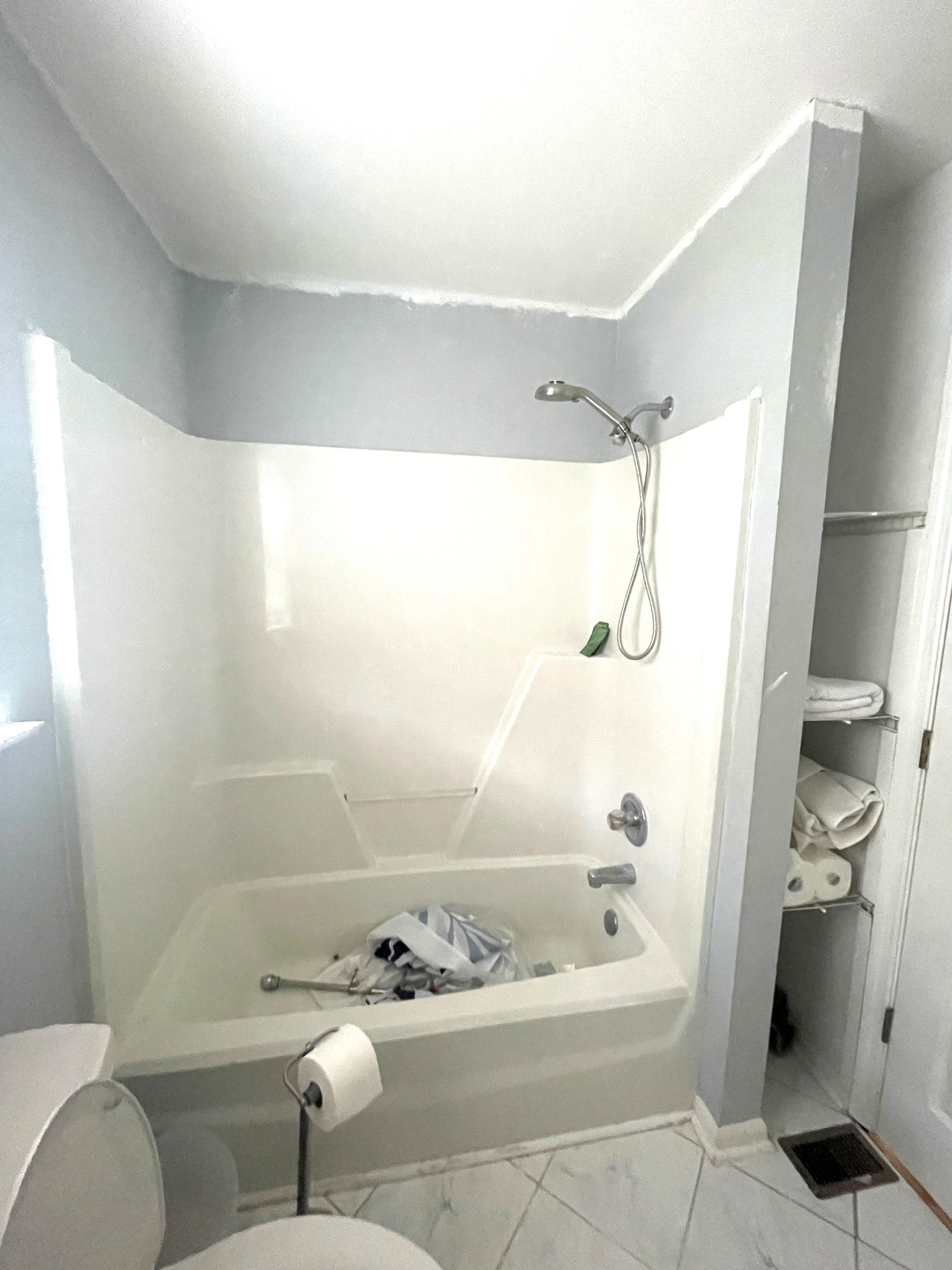 Lake House Main Bathroom Shower Before