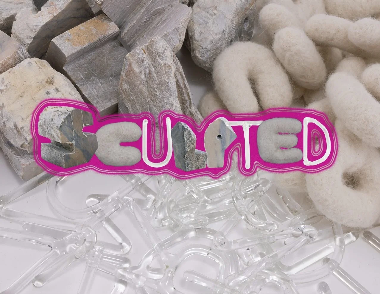Introducing Sculpted, an experimental, completely hand-sculpted typeface featuring three styles made from raw materials:

Stone: Hand-carved soapstone, where the natural grain demanded strong weight and structural permanence.

Felt: Needle-felted by 