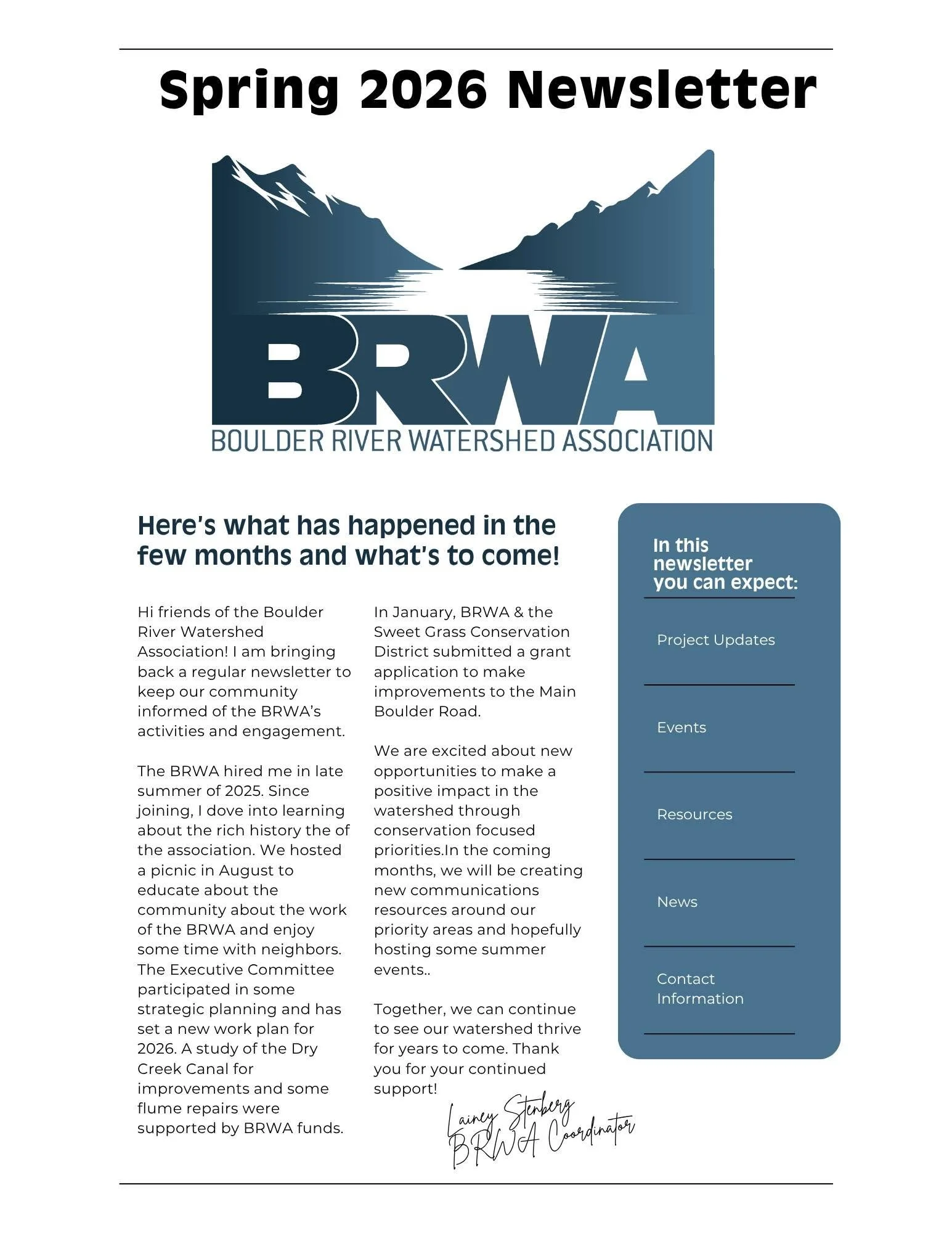 Spring 2026 Newsletter