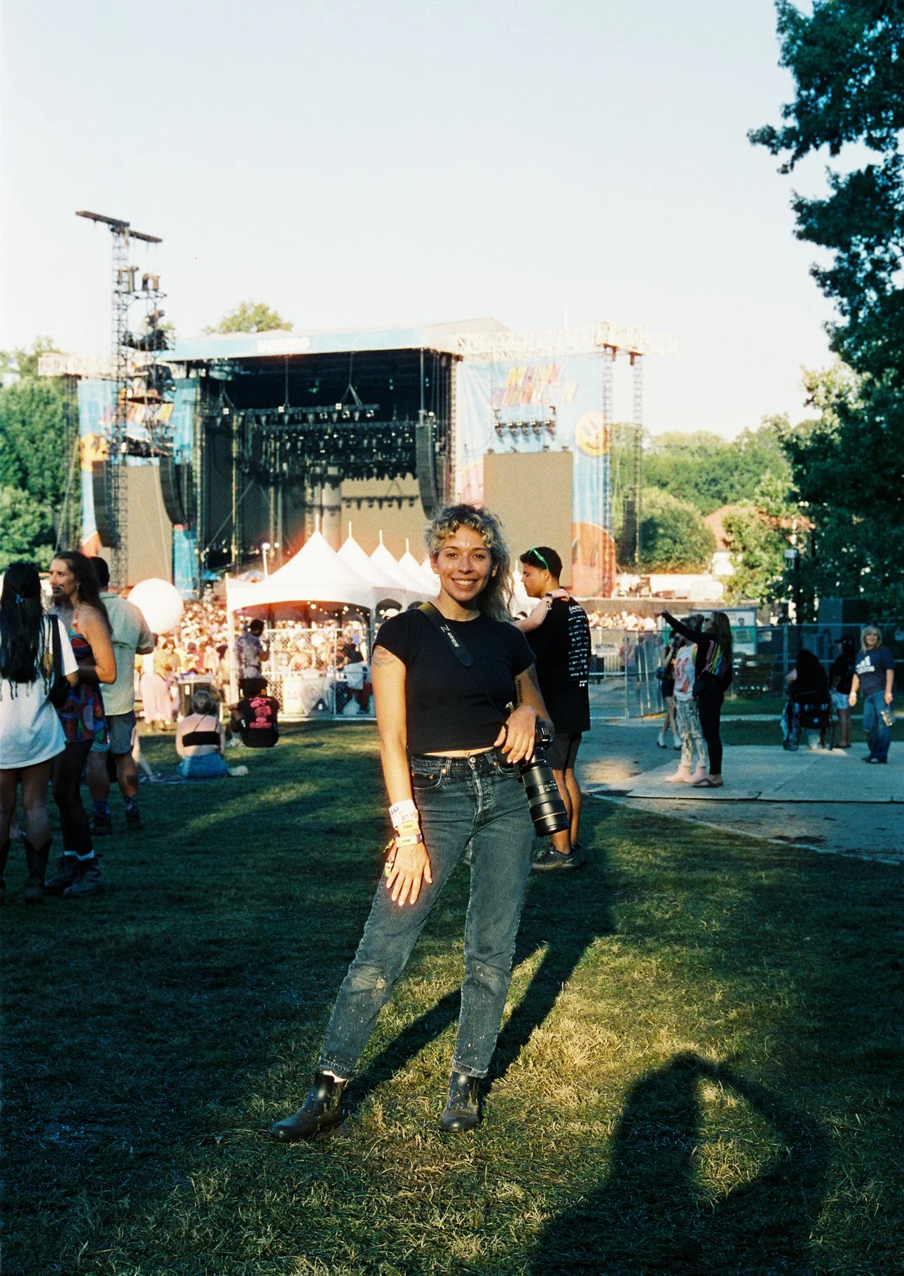 Stephanie Cousino, Atlanta photographer and videographer, on assignment at Music Midtown festival