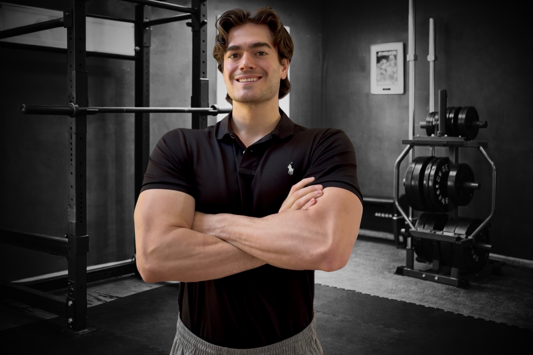 Billy Vetter, ACE- and NASM-certified personal trainer, standing in a gym.