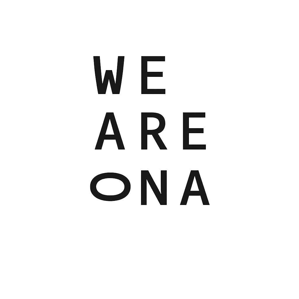 WE ARE ONA: WE ARE ONA logo – event floral design collaboration with The Boy Who Cried Flowers