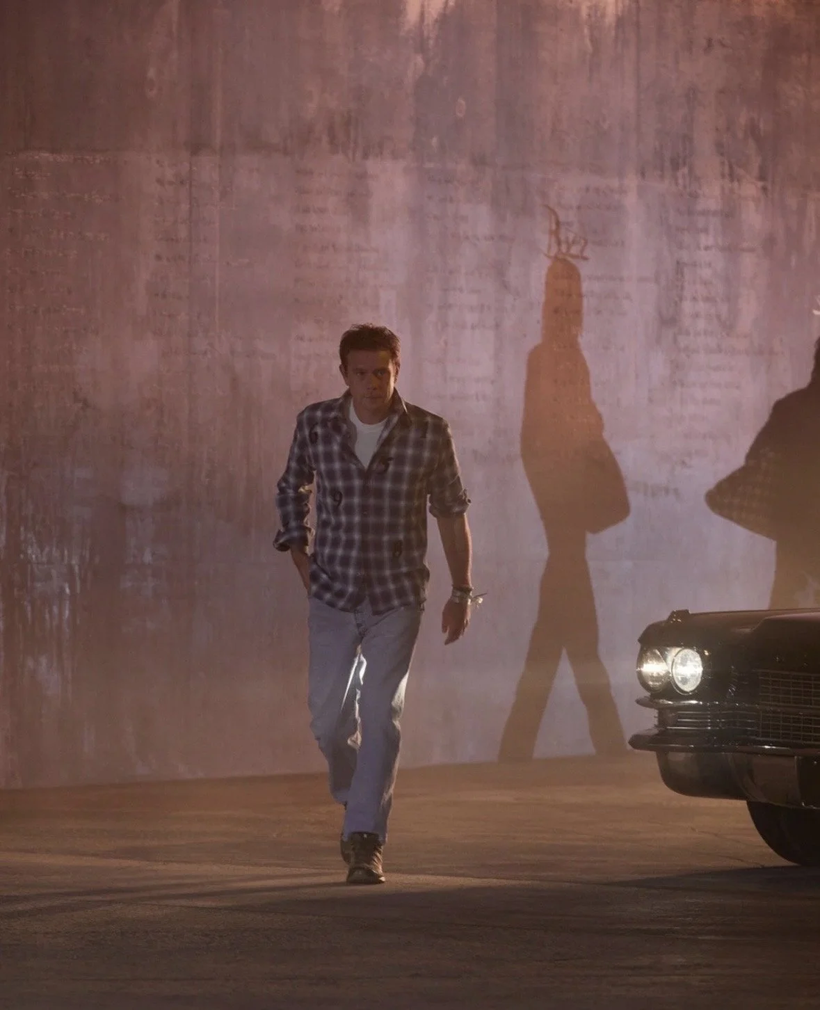 Jonathan Andwerson walking out on the runway after cruise27 show at LACMA