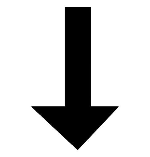 Black background with a white downward-pointing arrow in the center.