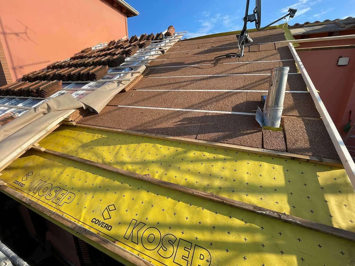 Intervento di isolamento e impermeabilizzazione di una copertura