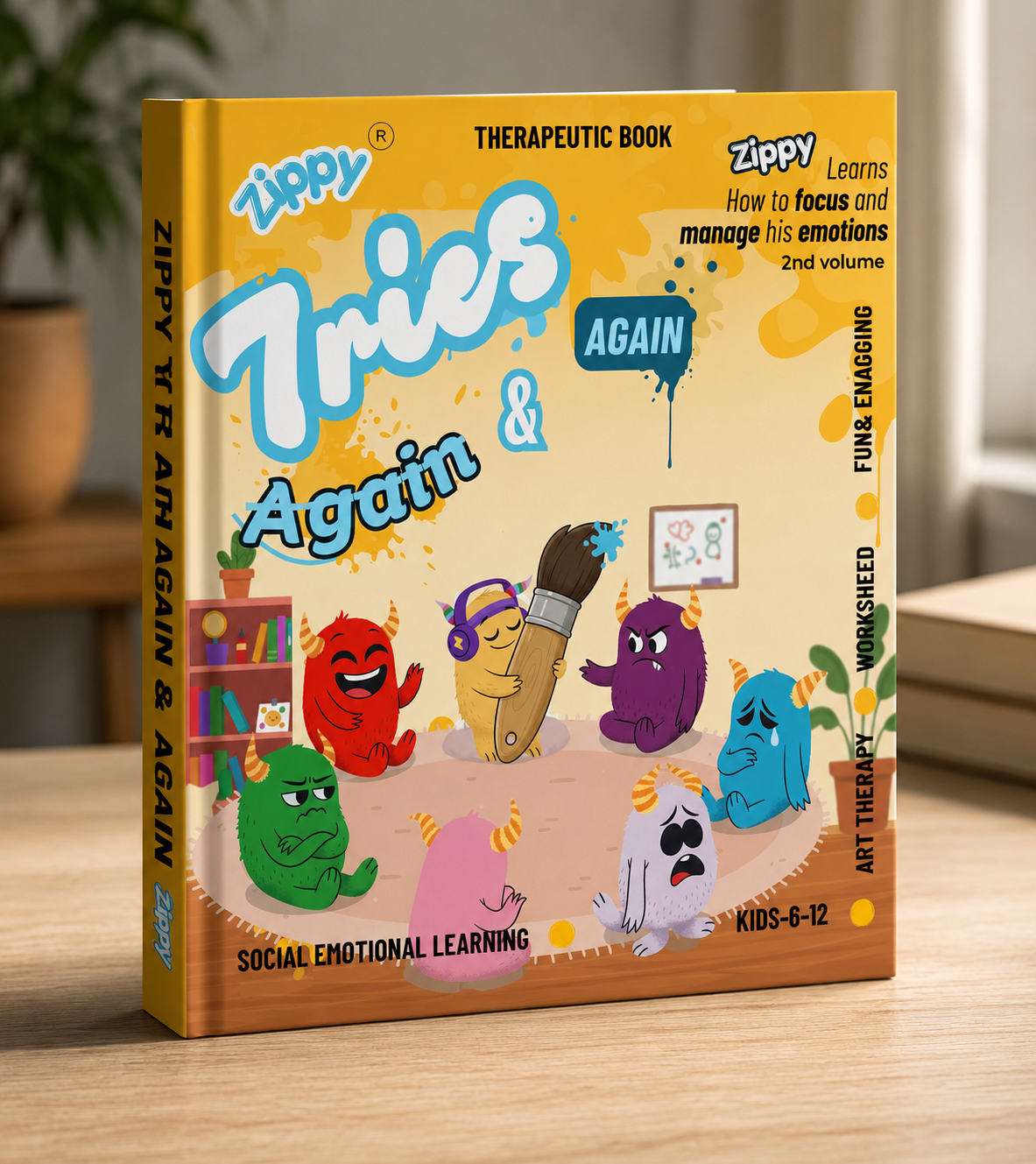 Zippy tries again Therapeutic activity book. ( New)