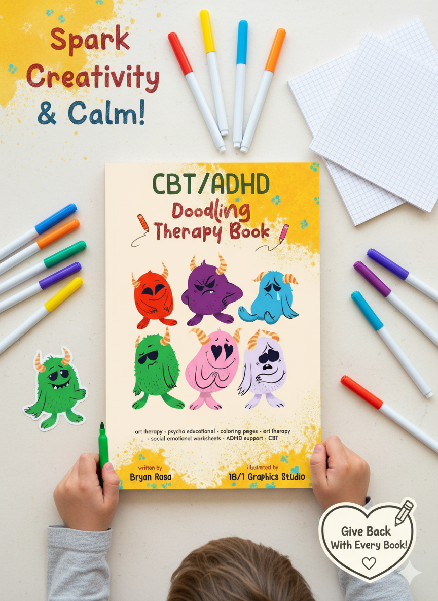 CBT/ ADHD doodling therapy book PDF